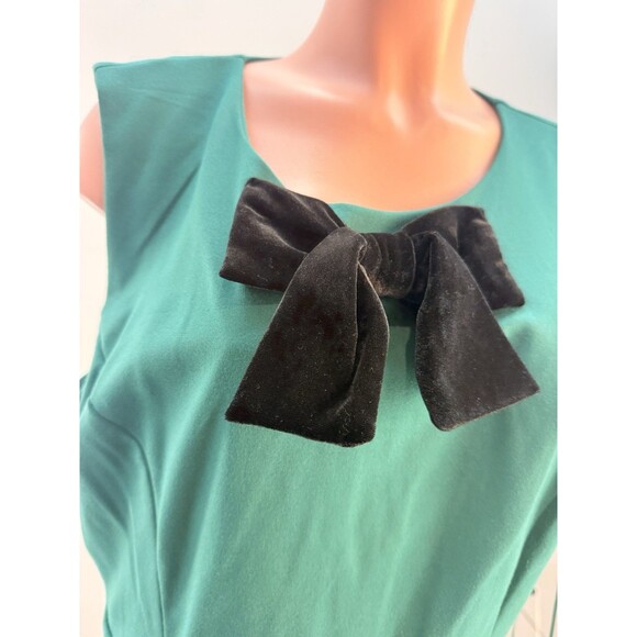 NEW Draper James Sleeveless Knot-Waist Midi Dress Black & Green Size XL Pockets - Picture 17 of 17